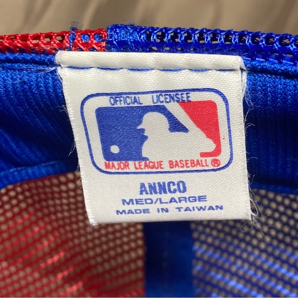 MLB Montreal Expos Size Med/Large ANNCO Tri-Color Mesh Snapback Trucker RARE - Picture 5 of 16